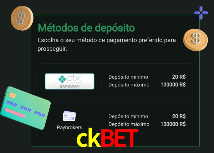 O cassino ckbet oferece uma grande variedade de métodos de pagamento